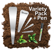 Load image into Gallery viewer, Variety Pack of PERMA•STAKE™ Garden Markers (13 pieces + Pen)